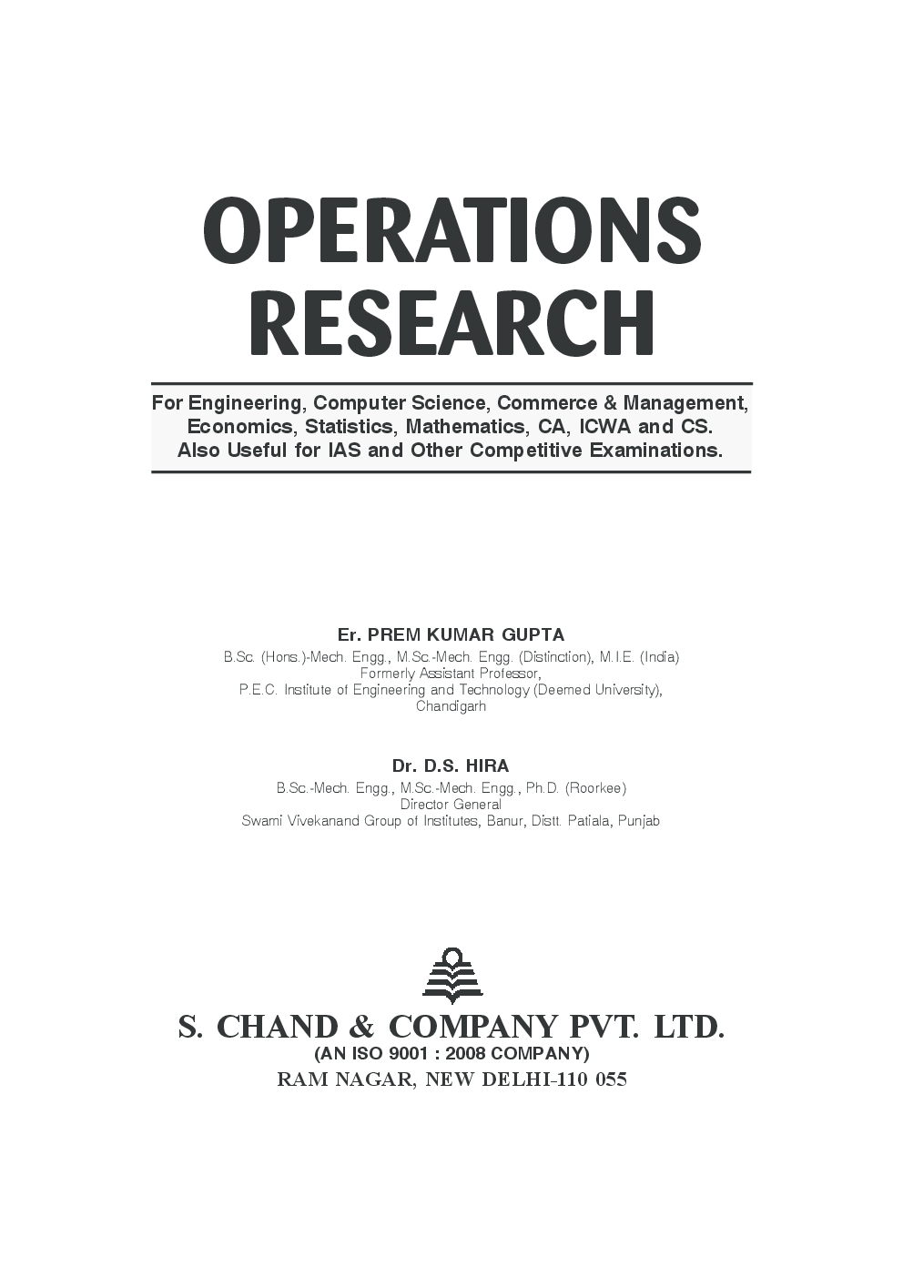 operation research by p.k.gupta and d.s.hira free