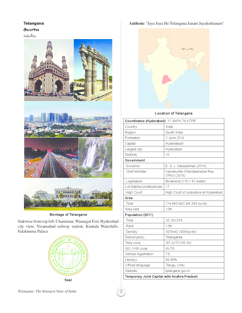 Telangana General Knowledge - Page 3