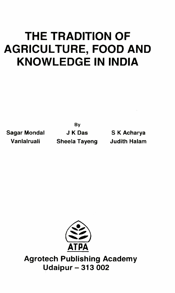 The Tradition of Agriculture, Food and Knowledge in India - Page 2