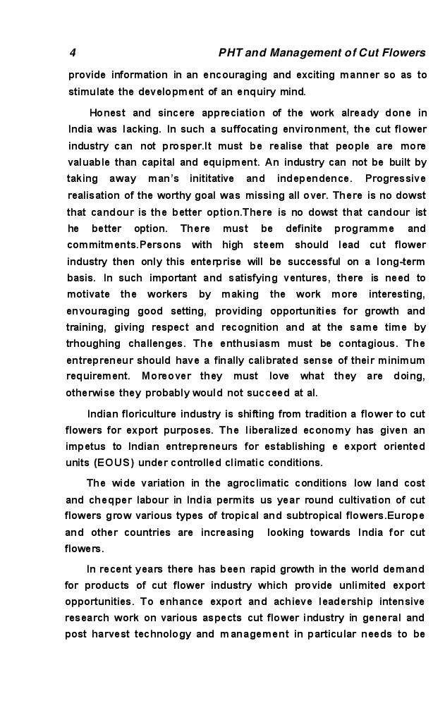 Cut Flower Industry : Post Harvest Technology and Management - Page 5