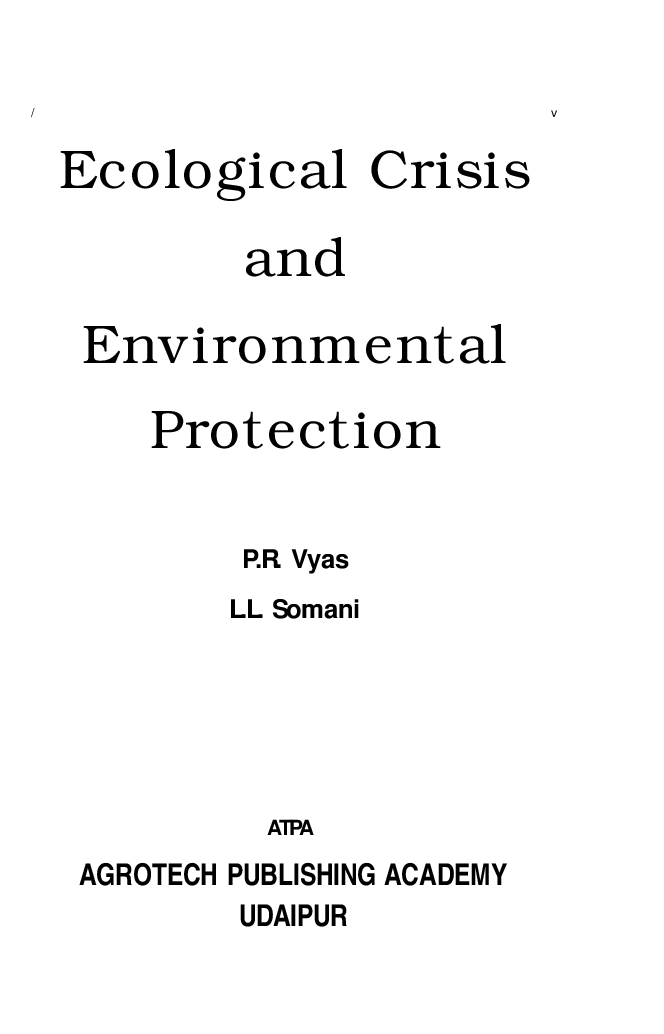 Ecological Crisis and Environmental Protection - Page 2