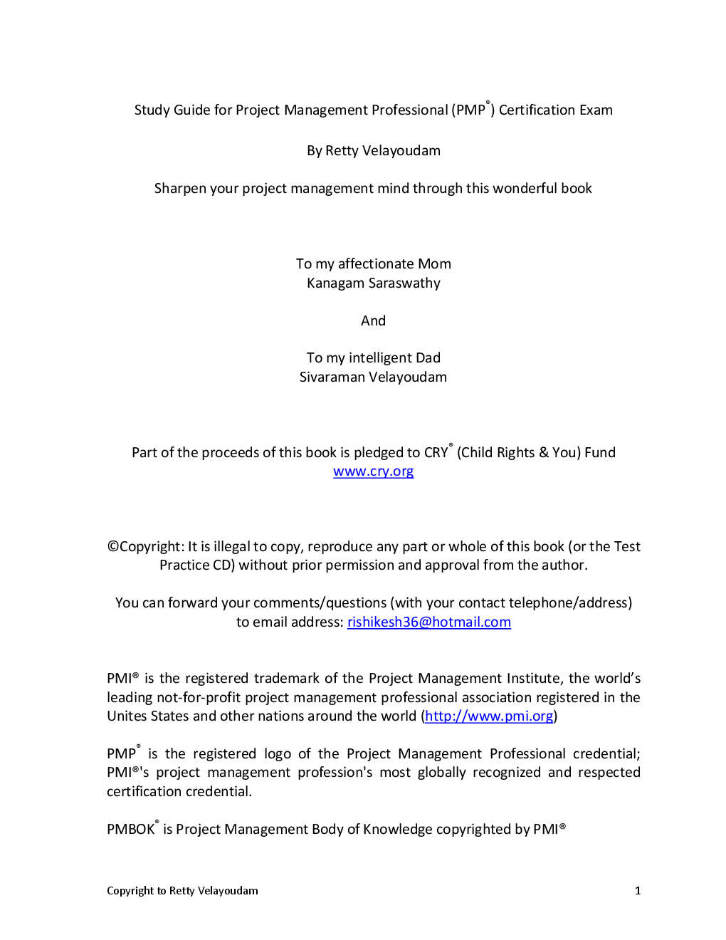 Study Guide For Project Management Professional (PMP) Certification Exam - Page 2