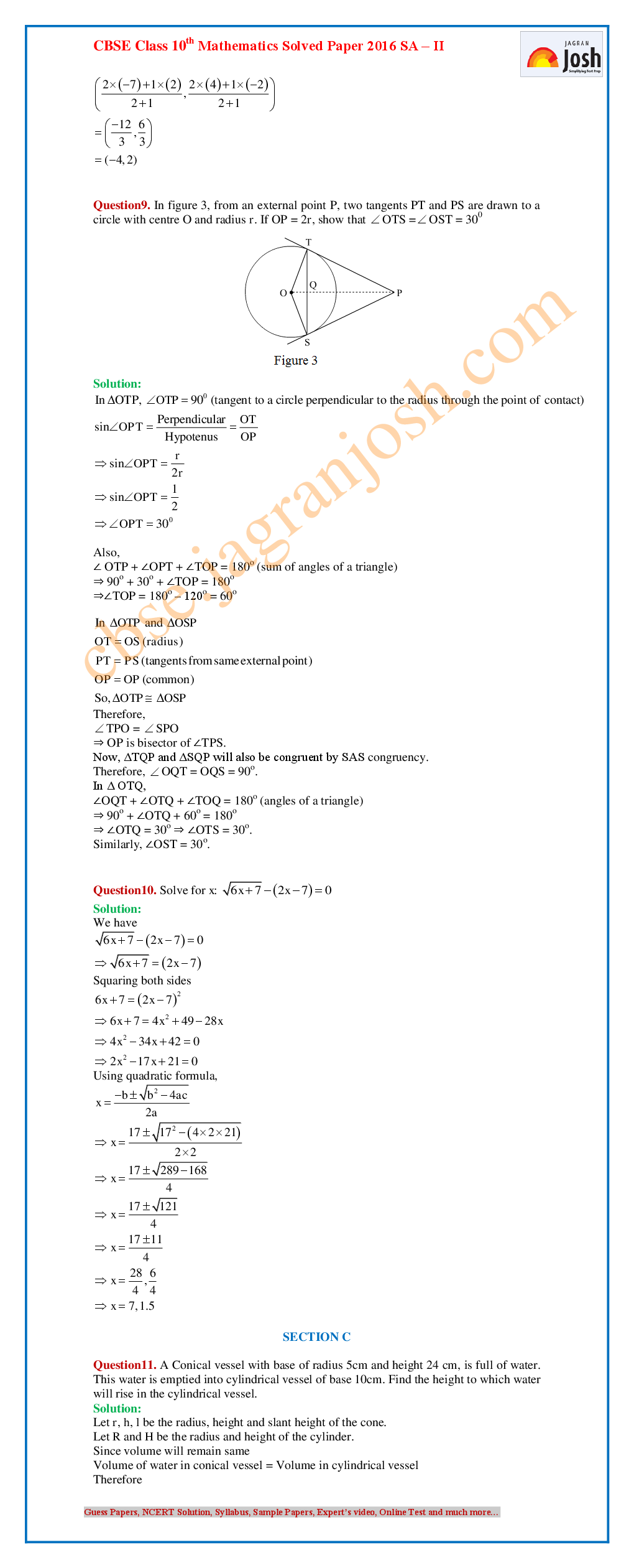 CBSE Class 10th Solved Question Papers Science & Maths 2016 - Page 4