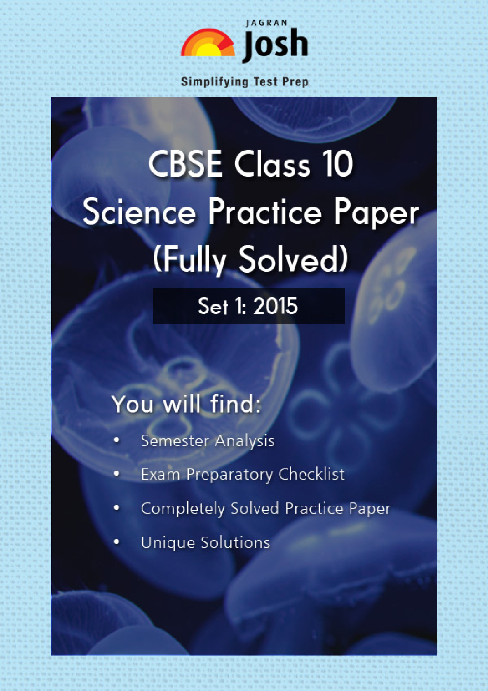 CBSE Class 10th Solved Science Practice Paper 2015 (Set-I) - Page 1