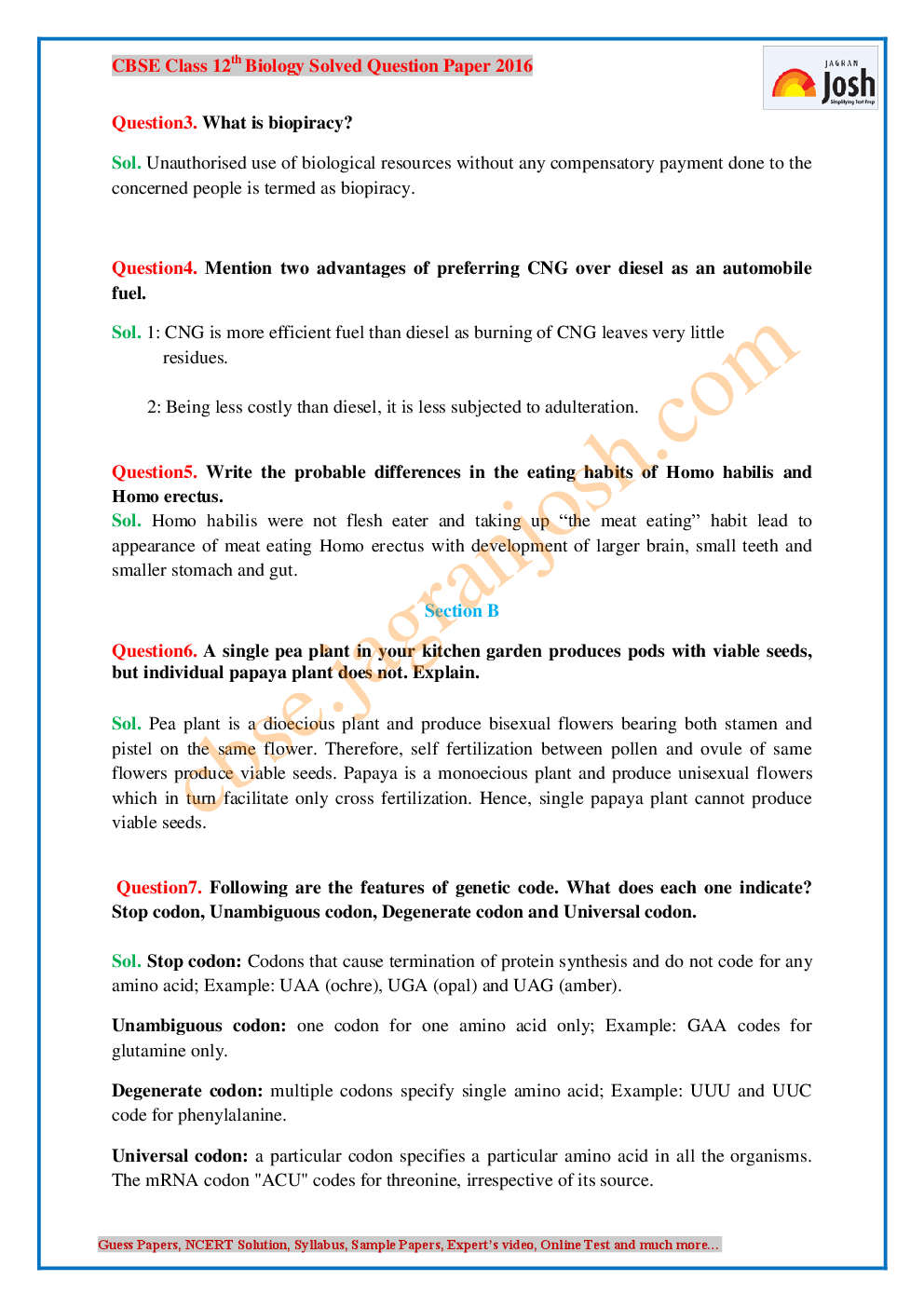 CBSE Class 12th Solved Question Papers PCMB - Page 3