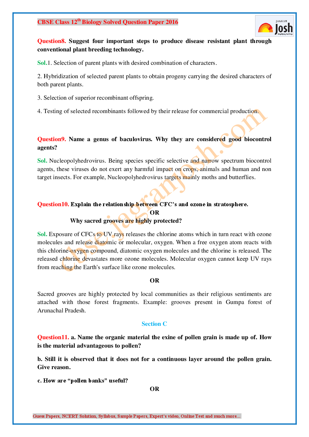 CBSE Class 12th Solved Question Papers PCMB - Page 4