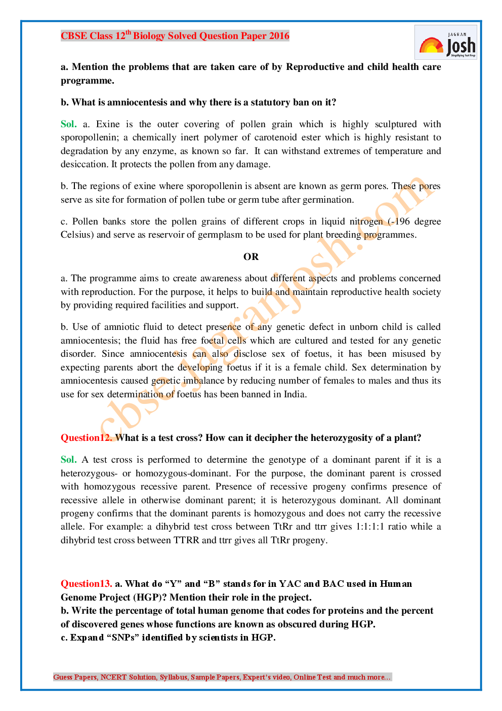 CBSE Class 12th Solved Question Papers PCMB - Page 5