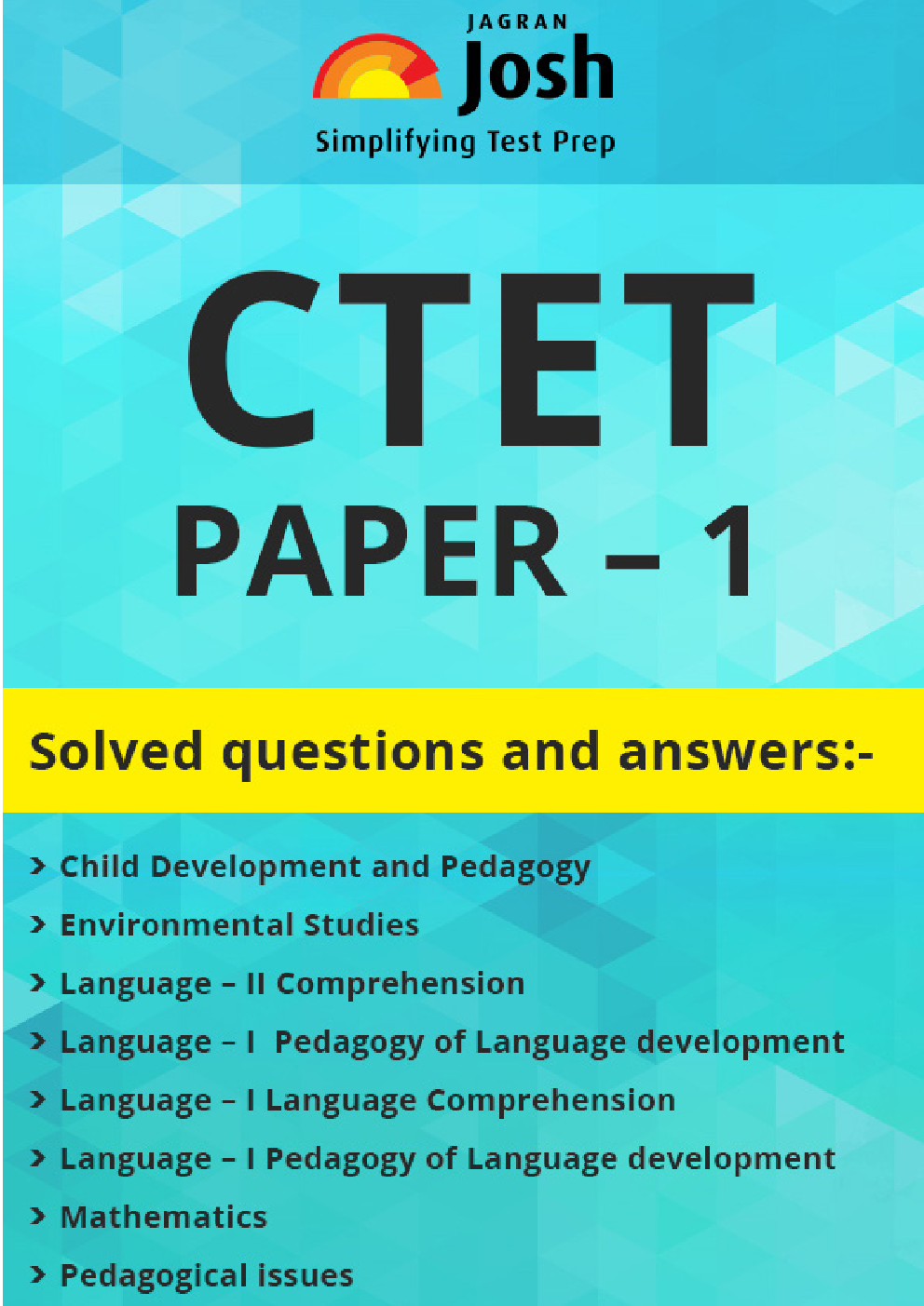 CTET Paper-1 Solved Questions and Answers - Page 1