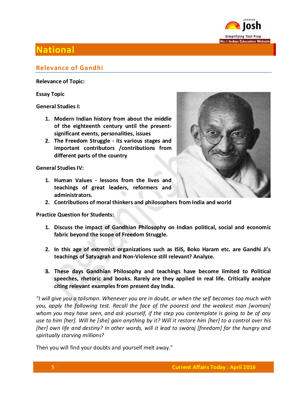 Current Analysis for IAS Exam - Page 5