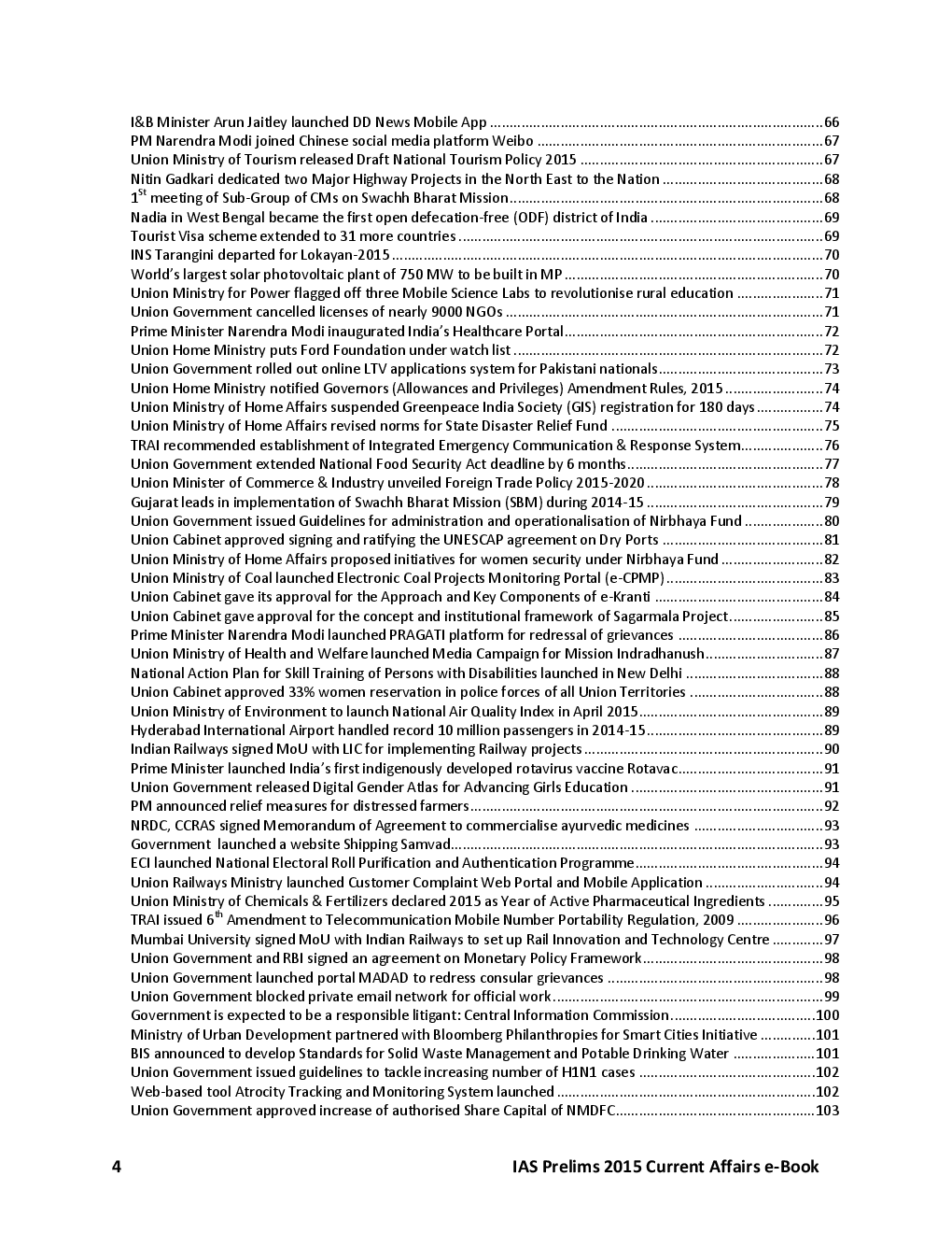 IAS Prelims 2015 Current Affairs - Page 4