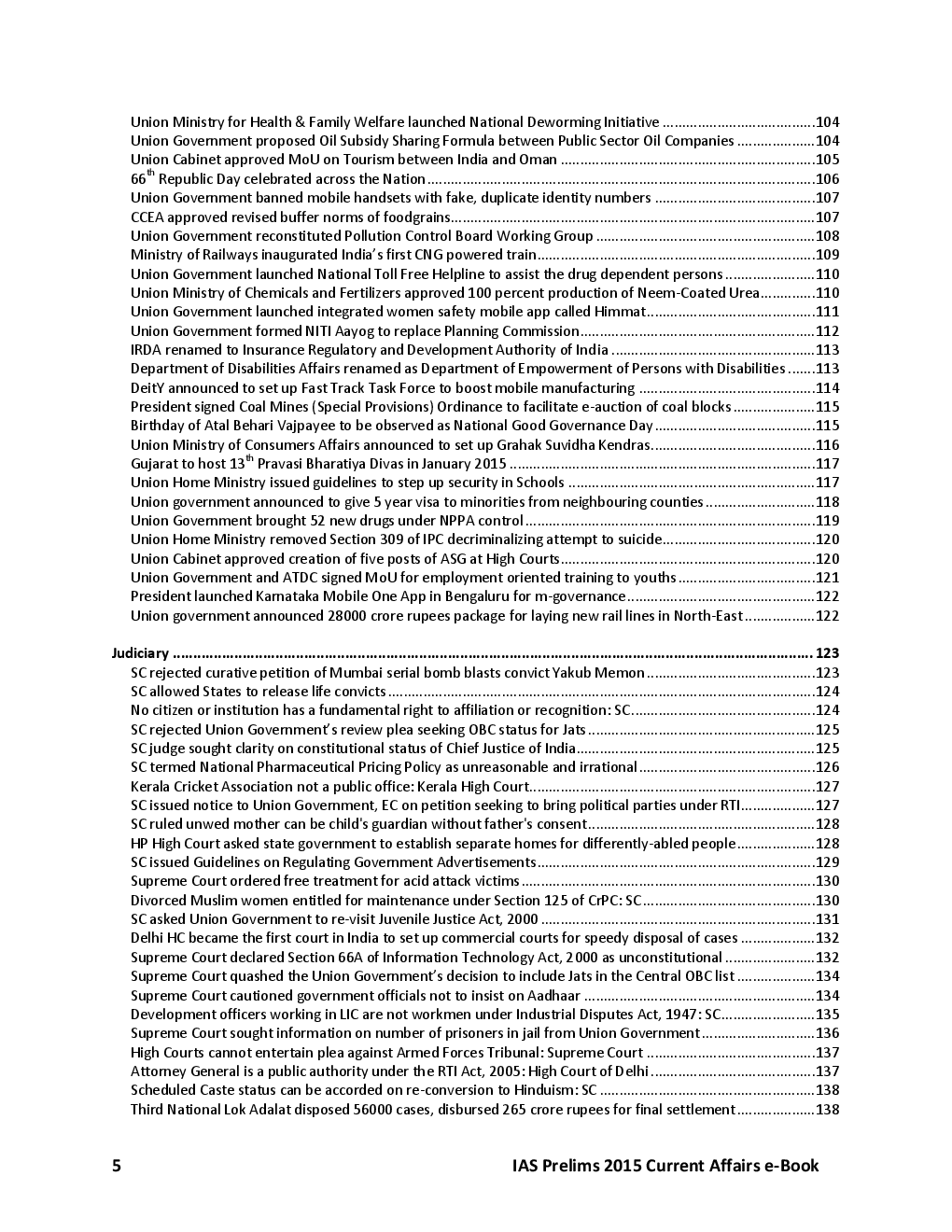IAS Prelims 2015 Current Affairs - Page 5