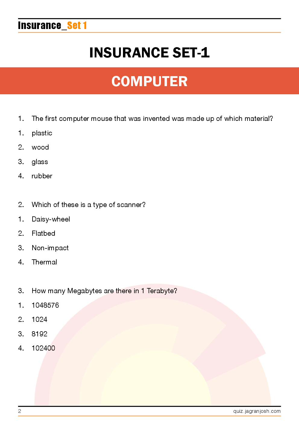 Insurance Exam Previous Year Papers (2011-2015) - Page 2