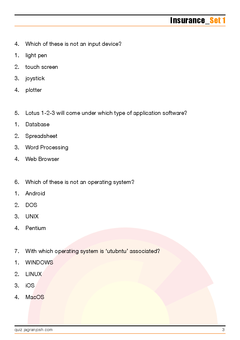 Insurance Exam Previous Year Papers (2011-2015) - Page 3