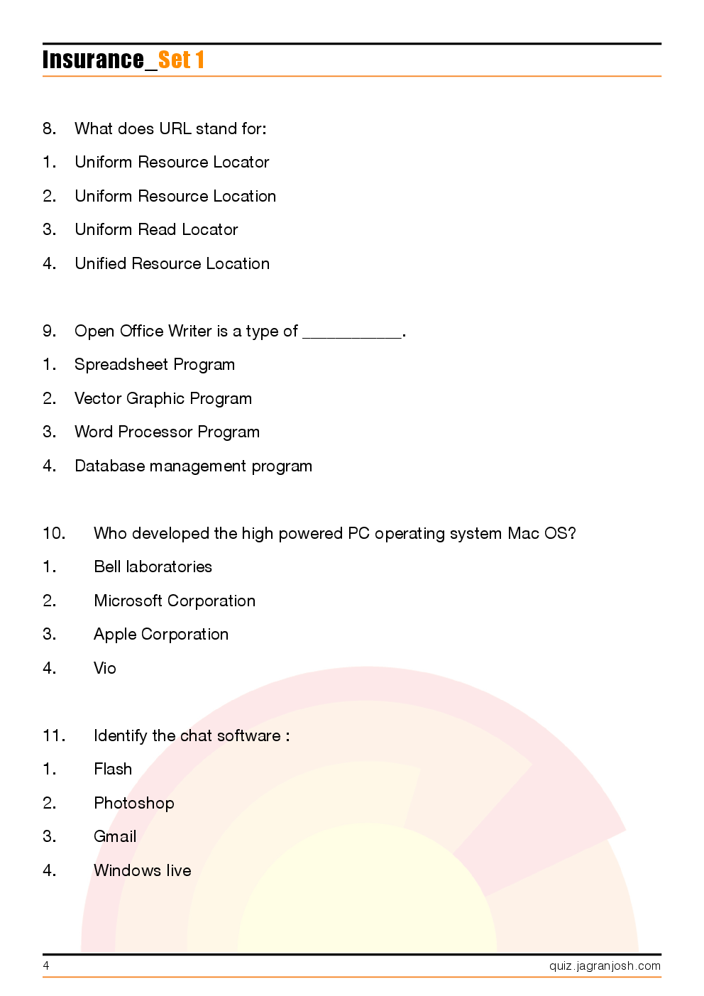Insurance Exam Previous Year Papers (2011-2015) - Page 4