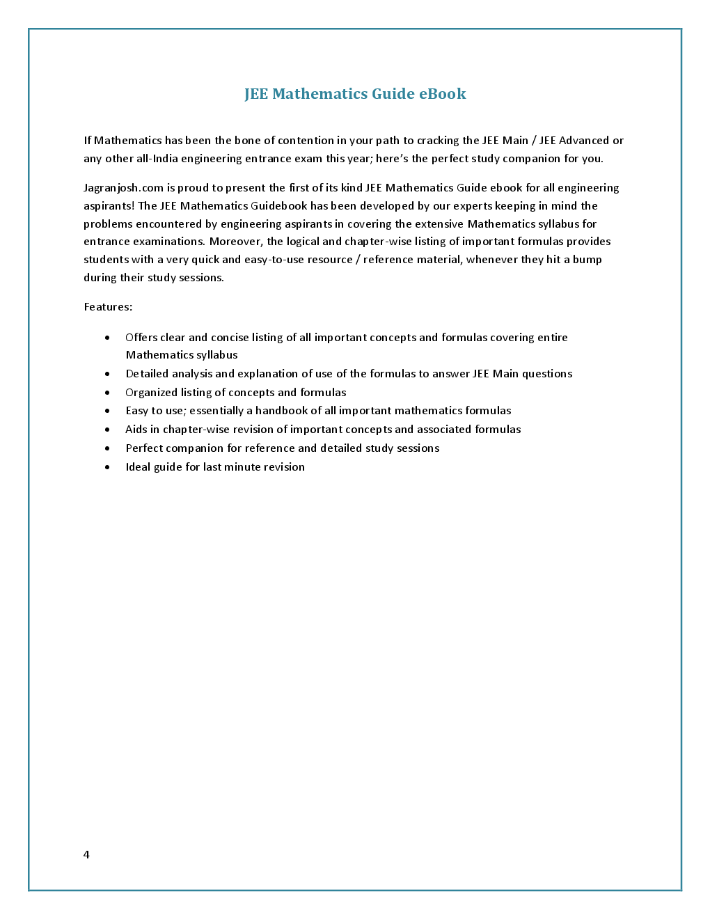 Mathematics e-Book for JEE And other Engineering Entrance Exams) - Page 4