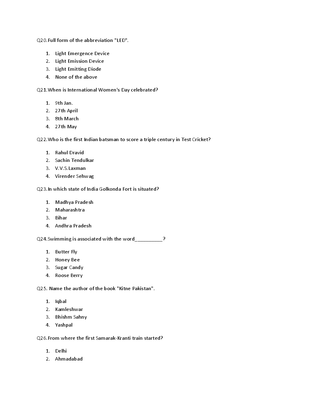 Model Test Paper For RRB Exam - Page 5