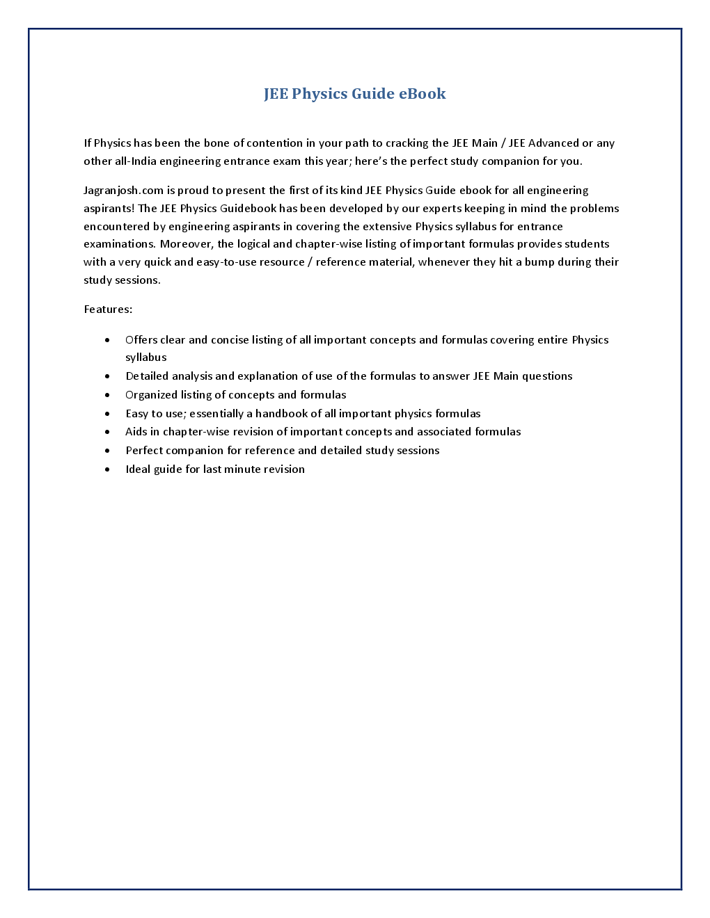 Physics e-Book for JEE & other Engineering Entrance Exams - Page 3