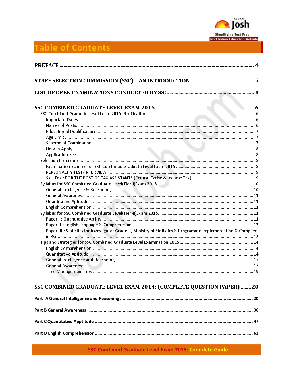 SSC Combined Graduate Level Exam 2015 Complete Guide - Page 2