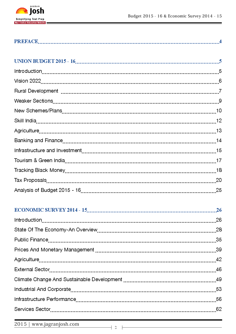 Budget 2015-16 & Economy survey 2014-15 - Page 2