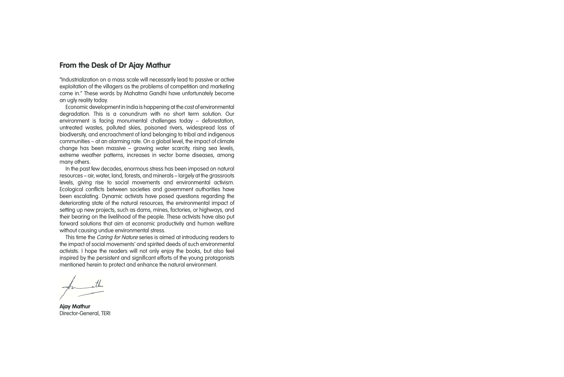 Caring for Nature : The Forests belong to us (If you cut a tree you cut your life) - Page 2