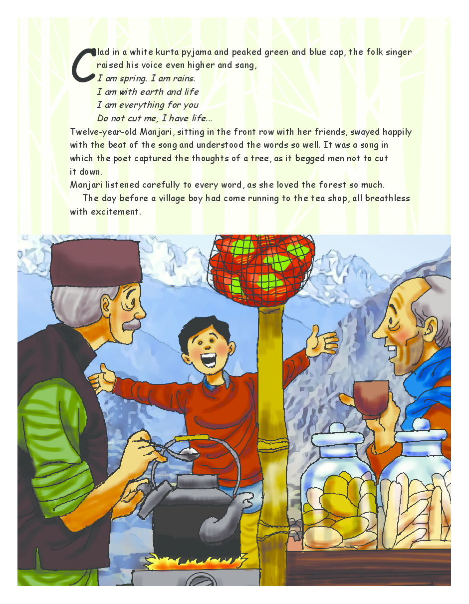 Caring for Nature : The Forests belong to us (If you cut a tree you cut your life) - Page 5