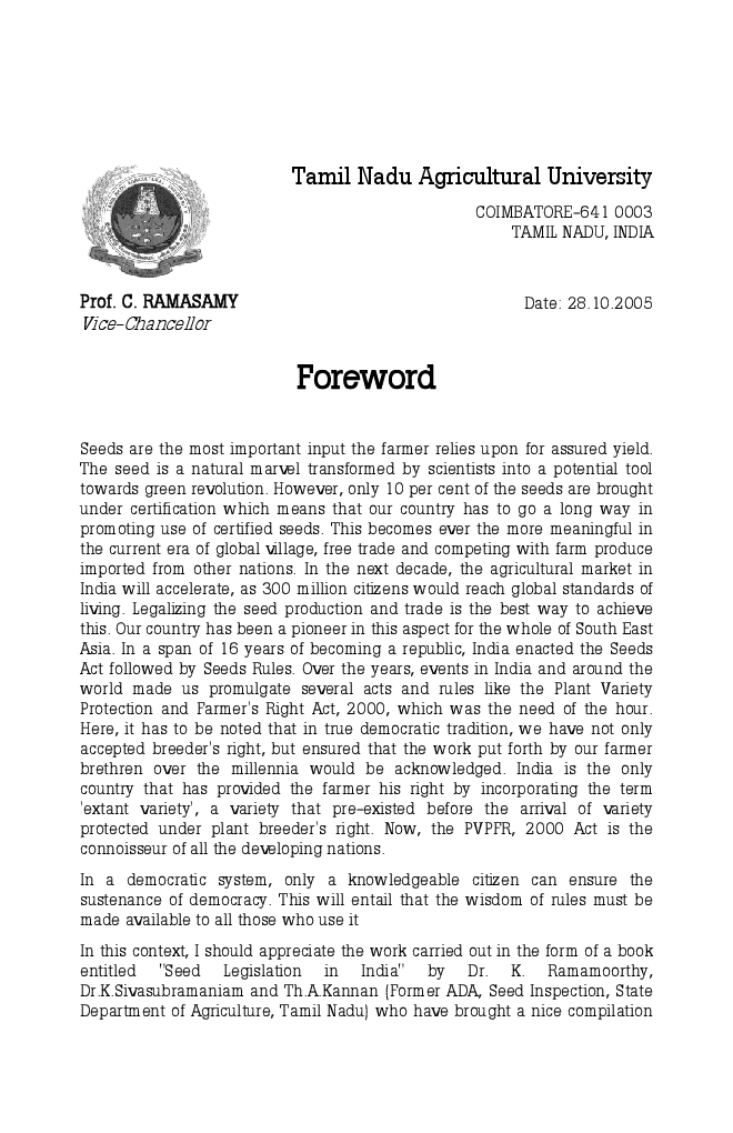 Seed Legislation In India - Page 4