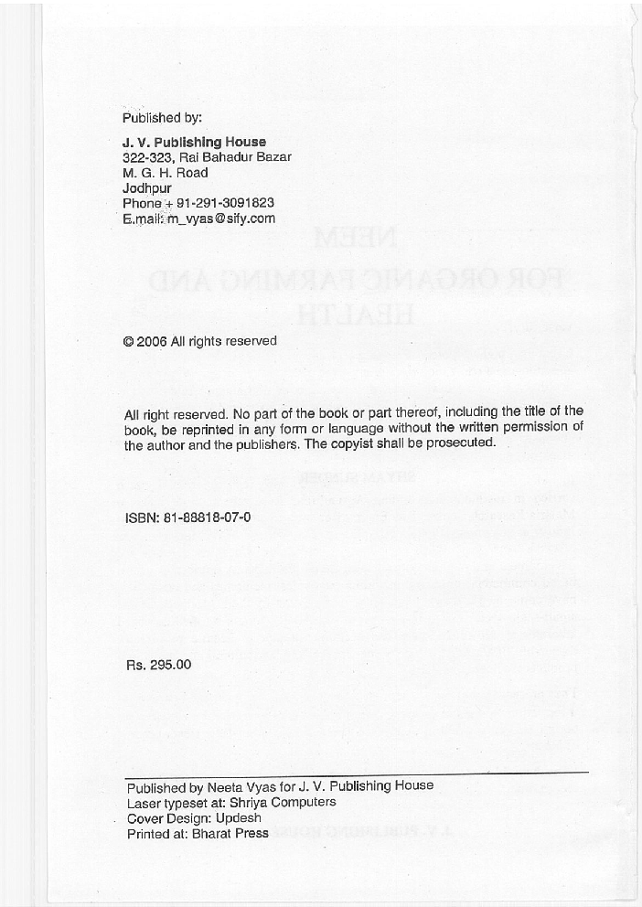 Neem : For Organic Farming And Health - Page 3