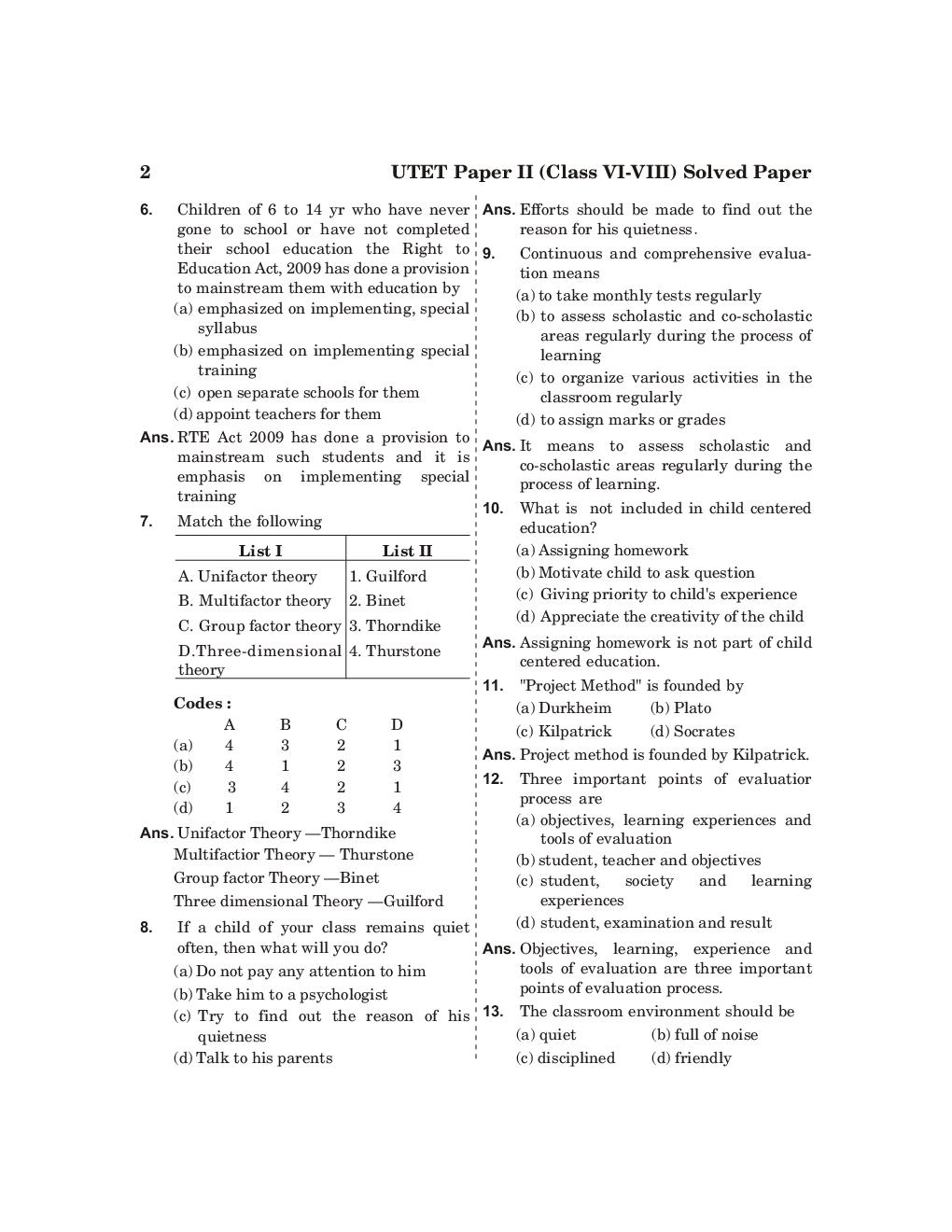 CTET Paper II Elementary Level Social Science for  Class 6 to 8 - Page 3