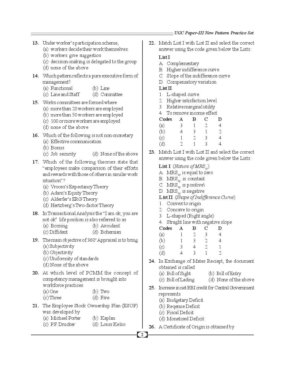 UGC-NET Paper-III Objective Type Question Bank Management (New Pattern) - Page 5