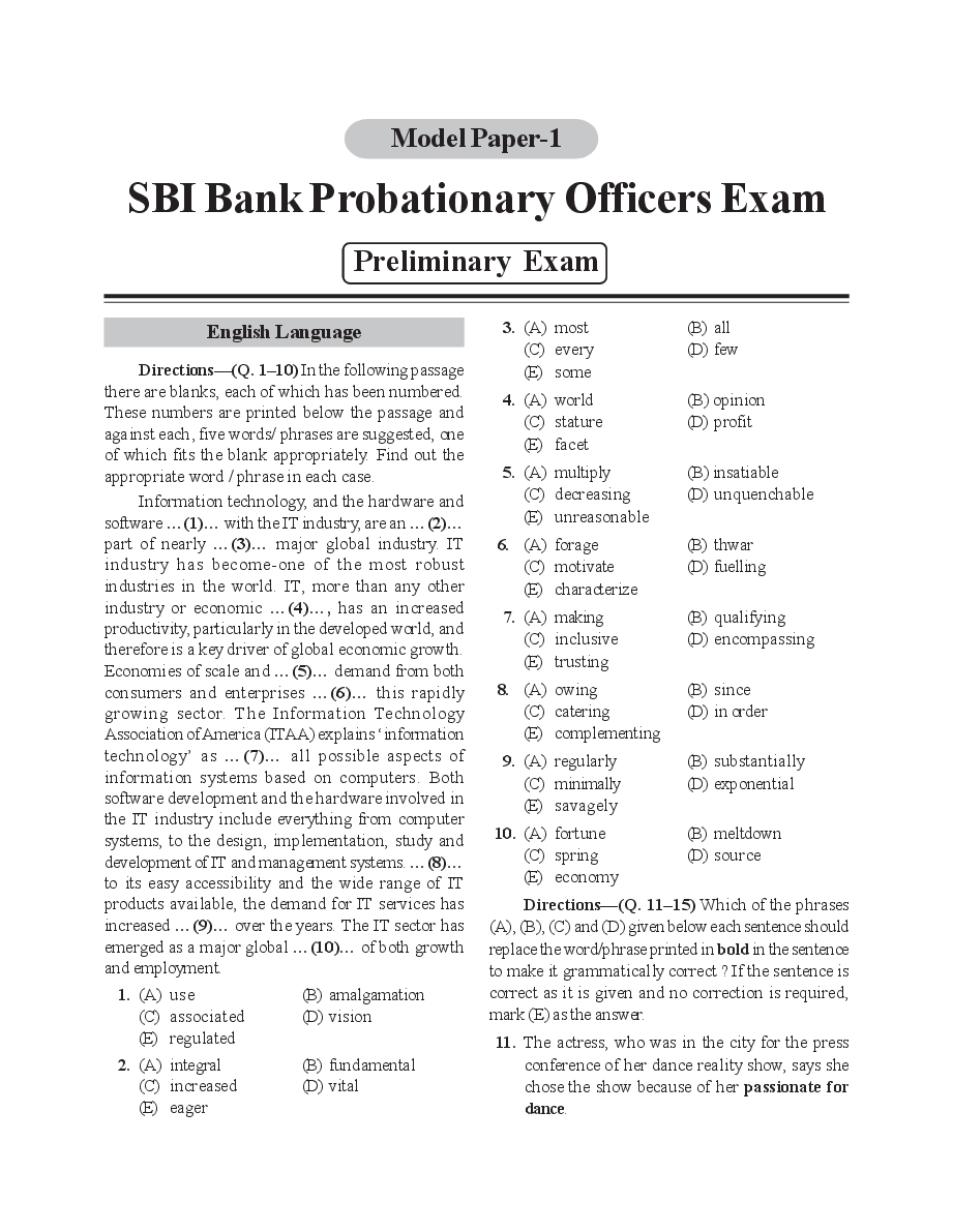 SBI Clerical Preliminary And Main Exam - Page 5