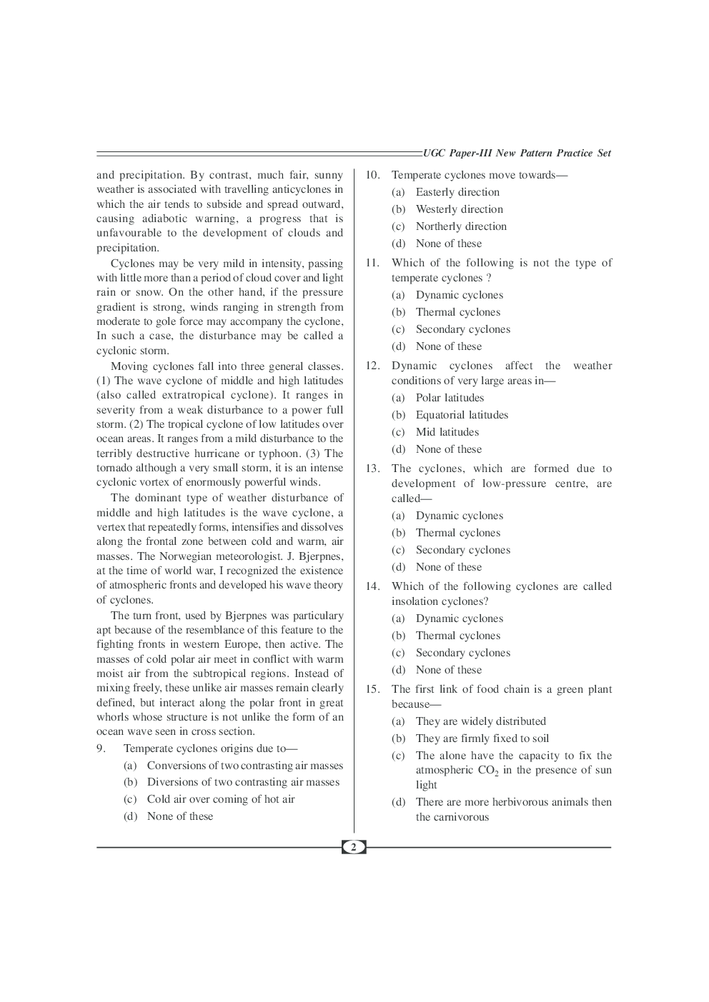 UGC-NET Paper-III Objective Type Question Bank Geography (New Pattern) - Page 3