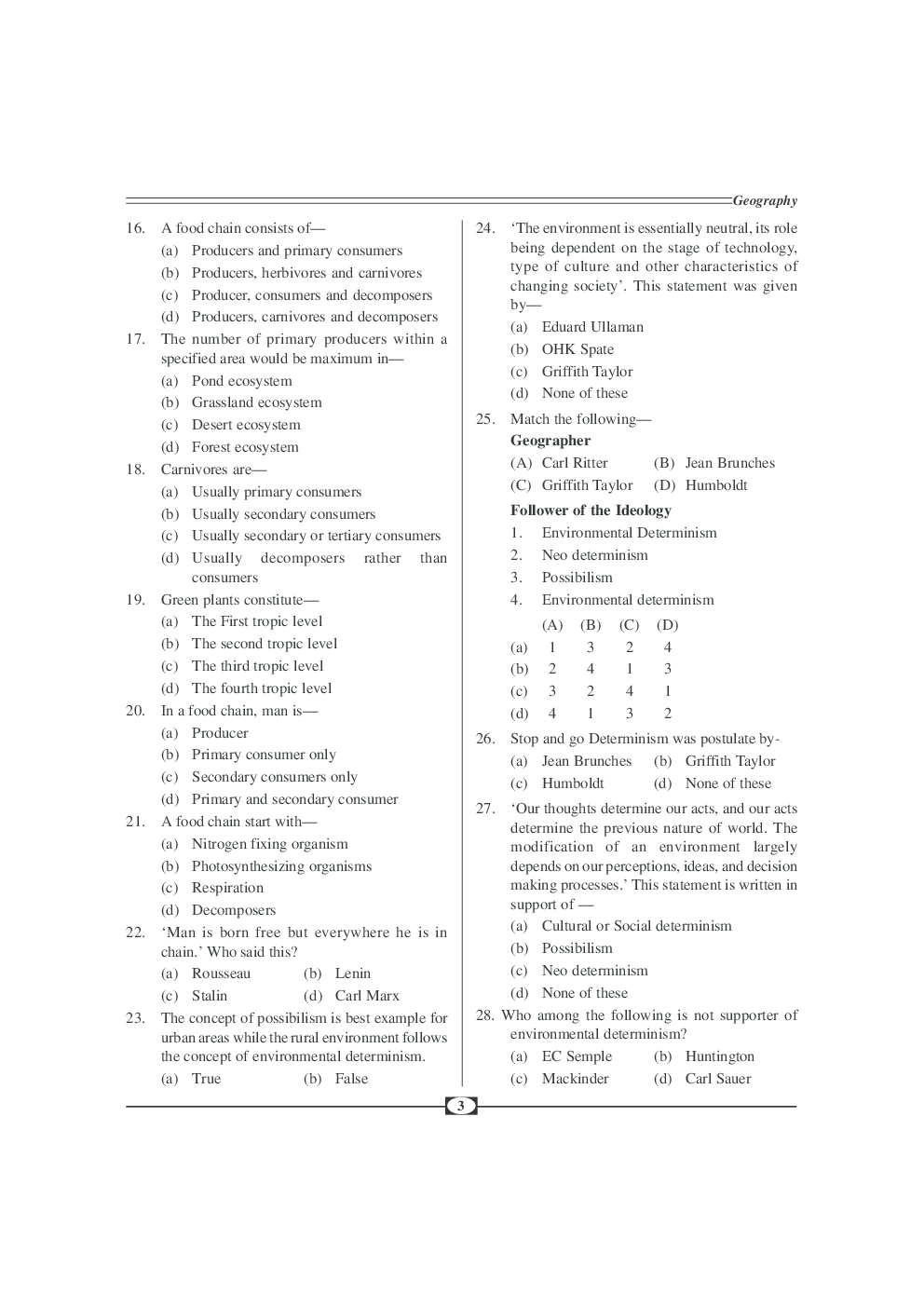 UGC-NET Paper-III Objective Type Question Bank Geography (New Pattern) - Page 4
