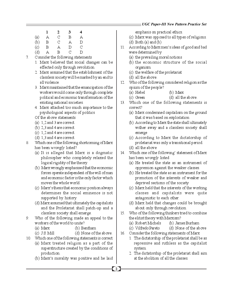 UGC-NET Paper-III Objective Type Question Bank Political Science (New Pattern) - Page 3
