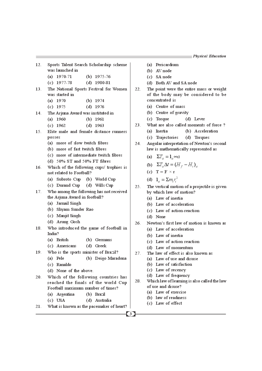 UGC-NET Paper-III Objective Type Question Bank Physical Education (New Pattern) - Page 4
