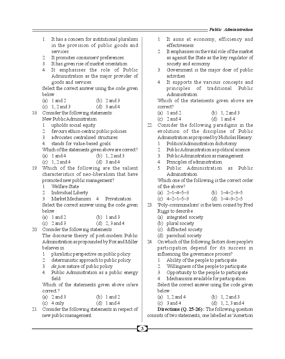UGC-NET Paper-III Objective Type Question Bank Public Administration (New Pattern) - Page 4