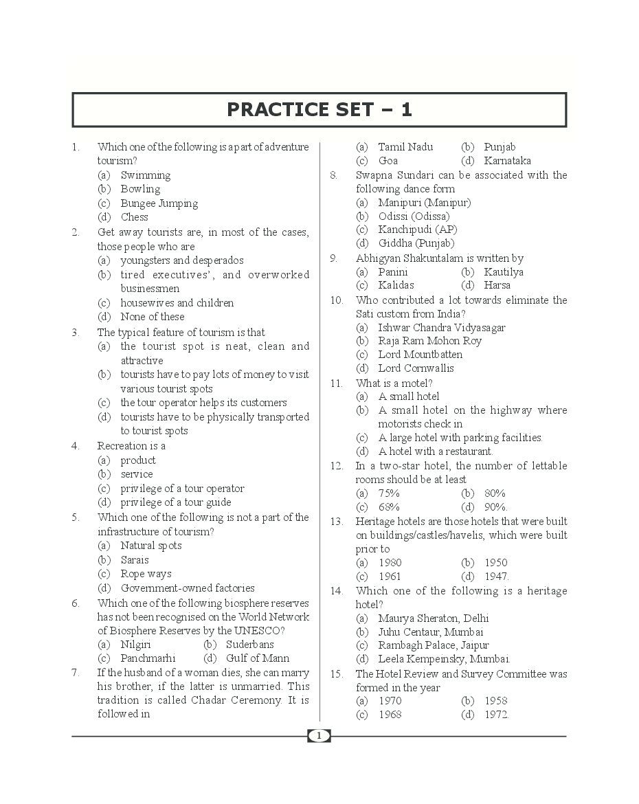 UGC-NET Paper-III Objective Type Question Bank Tourism (New Pattern) - Page 3