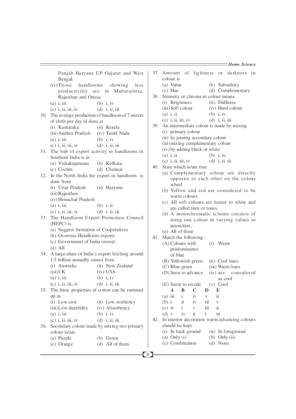 UGC-NET Paper-III Objective Type Question Bank Home Science (New Pattern) - Page 4