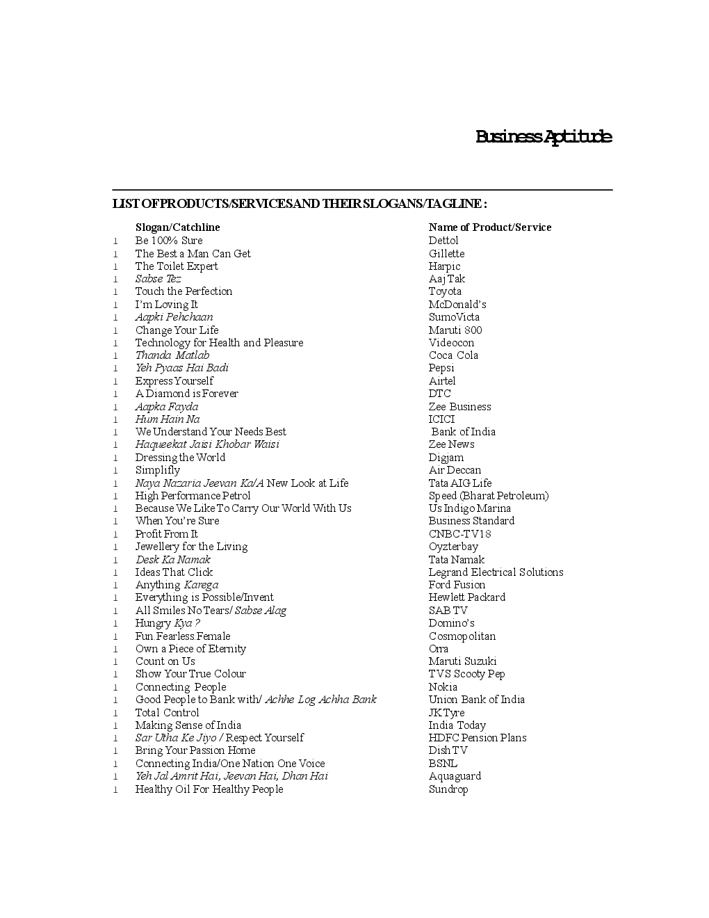 Business Aptitude/Awareness For All Management Exam - Page 3