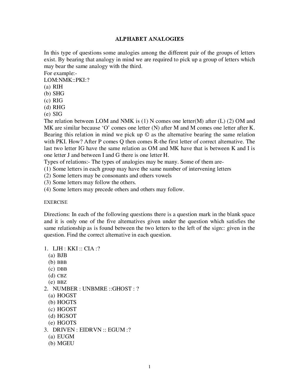 General Intelligence For SSC, Railway And Other Clerical Level Entrance Exam (Chapter wise Question with Detailed Solutions) - Page 2