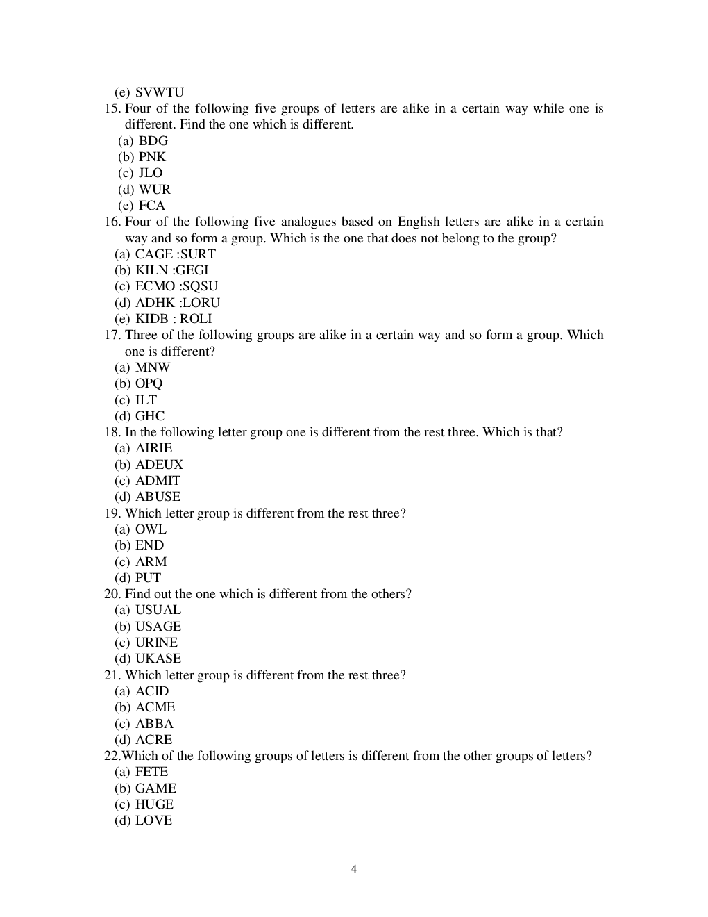 General Intelligence For SSC, Railway And Other Clerical Level Entrance Exam (Chapter wise Question with Detailed Solutions) - Page 5