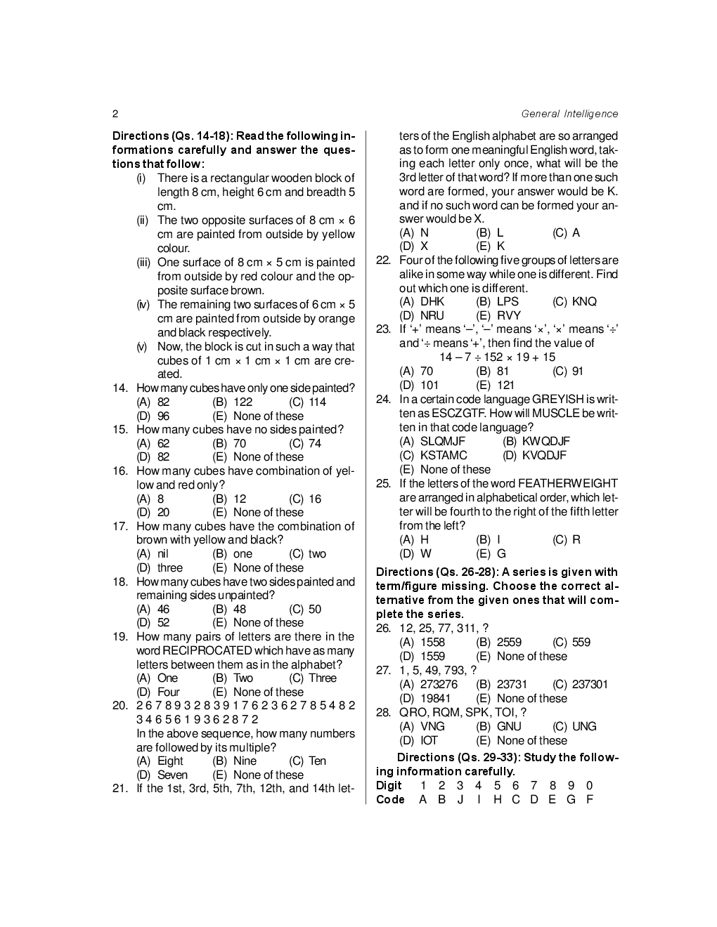 General Intelligence For SSC, Railway And Other Clerical Level Entrance Exam (Question Bank with Detailed Solutions) - Page 3