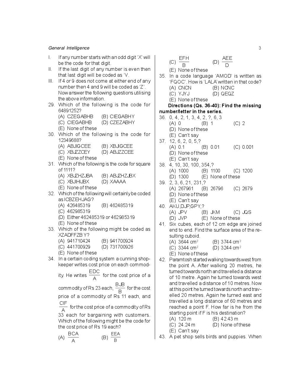 General Intelligence For SSC, Railway And Other Clerical Level Entrance Exam (Question Bank with Detailed Solutions) - Page 4