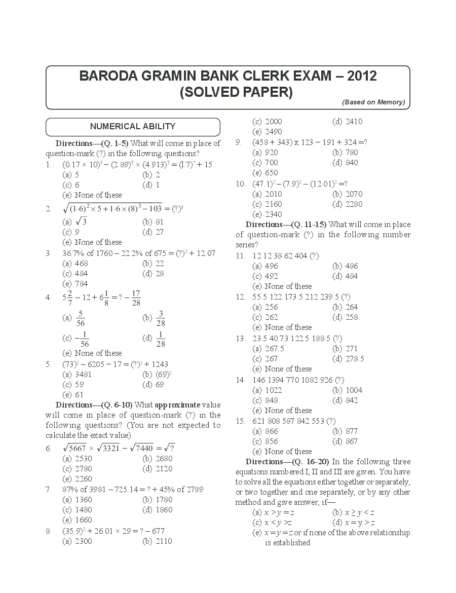 Grameen Bank Exams - Page 2
