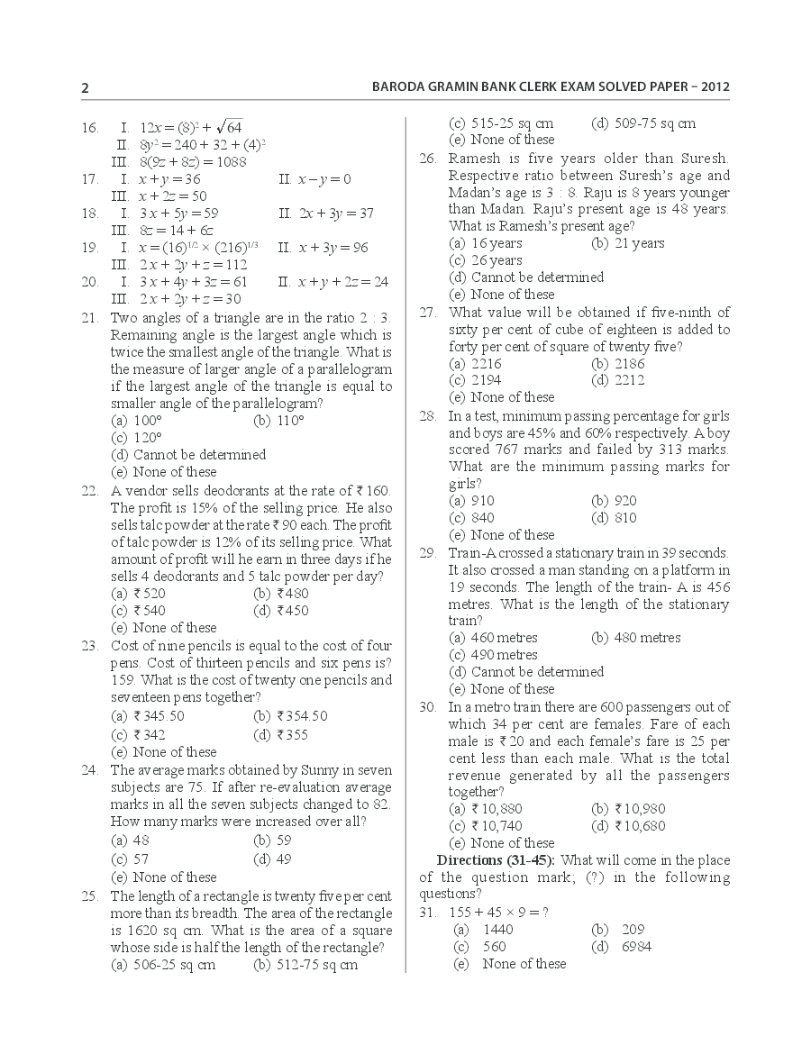 Grameen Bank Exams - Page 3