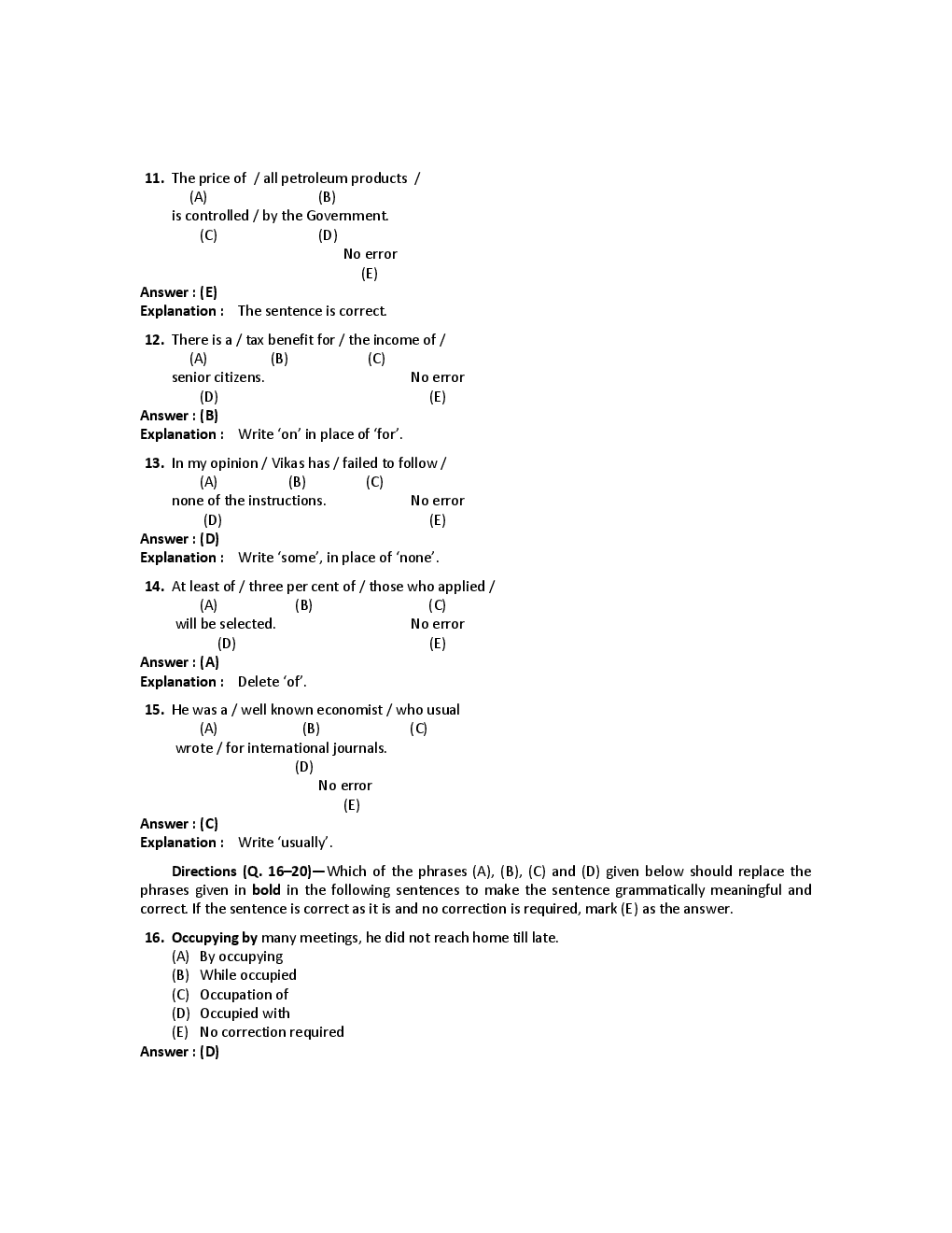 आईबीपीएस पीओ/ ऍम टी प्रीलिमिनरी परीक्षा ऑनलाइन मॉक टेस्ट सीरीज 2016 - Page 5