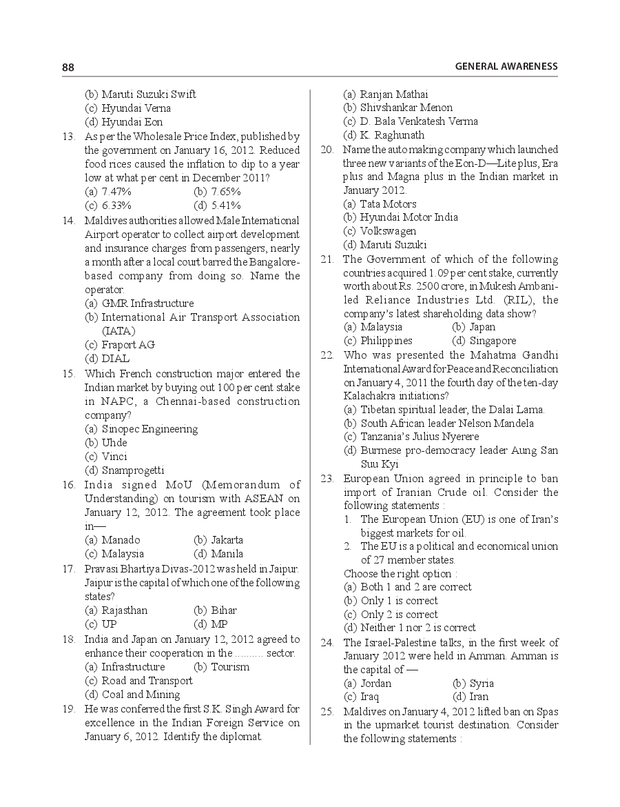 General Awareness For Banking And Insurance Exams - Page 3