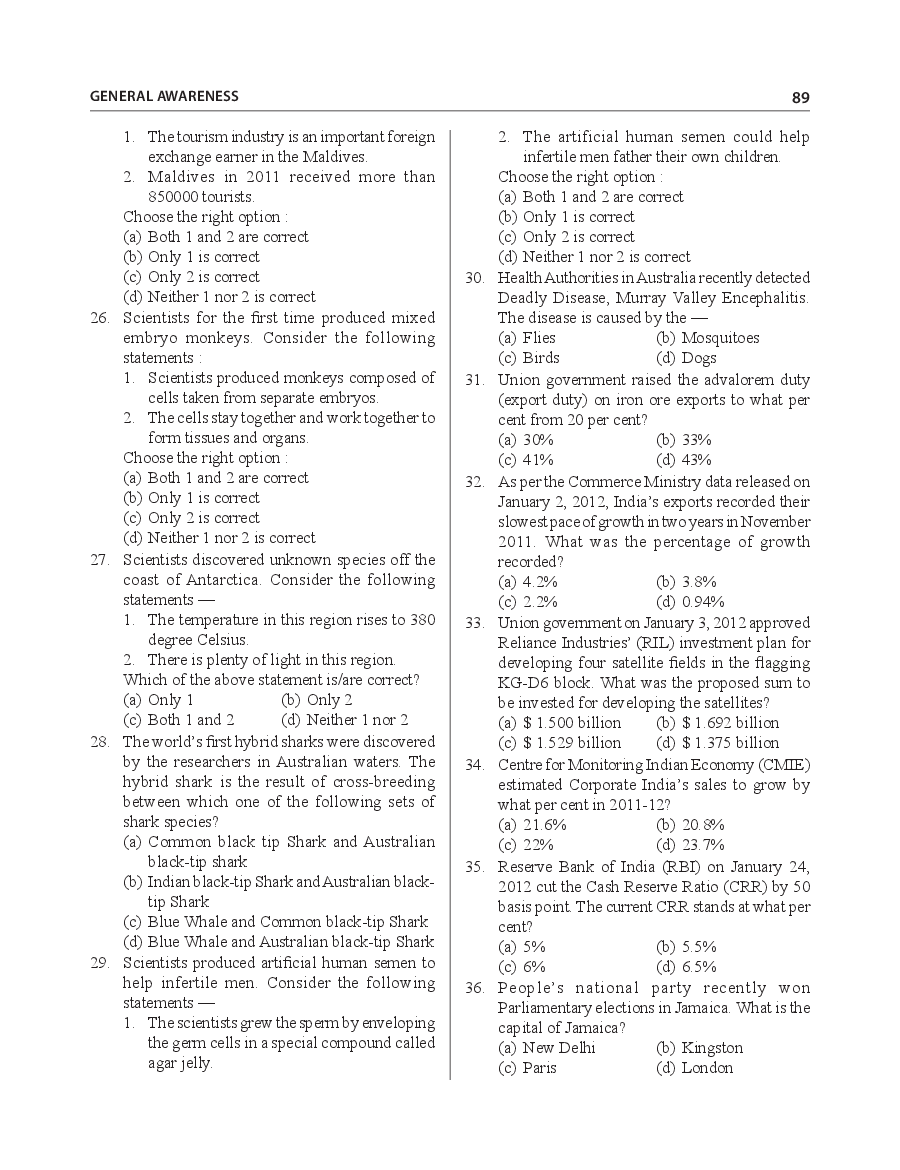 General Awareness For Banking And Insurance Exams - Page 4