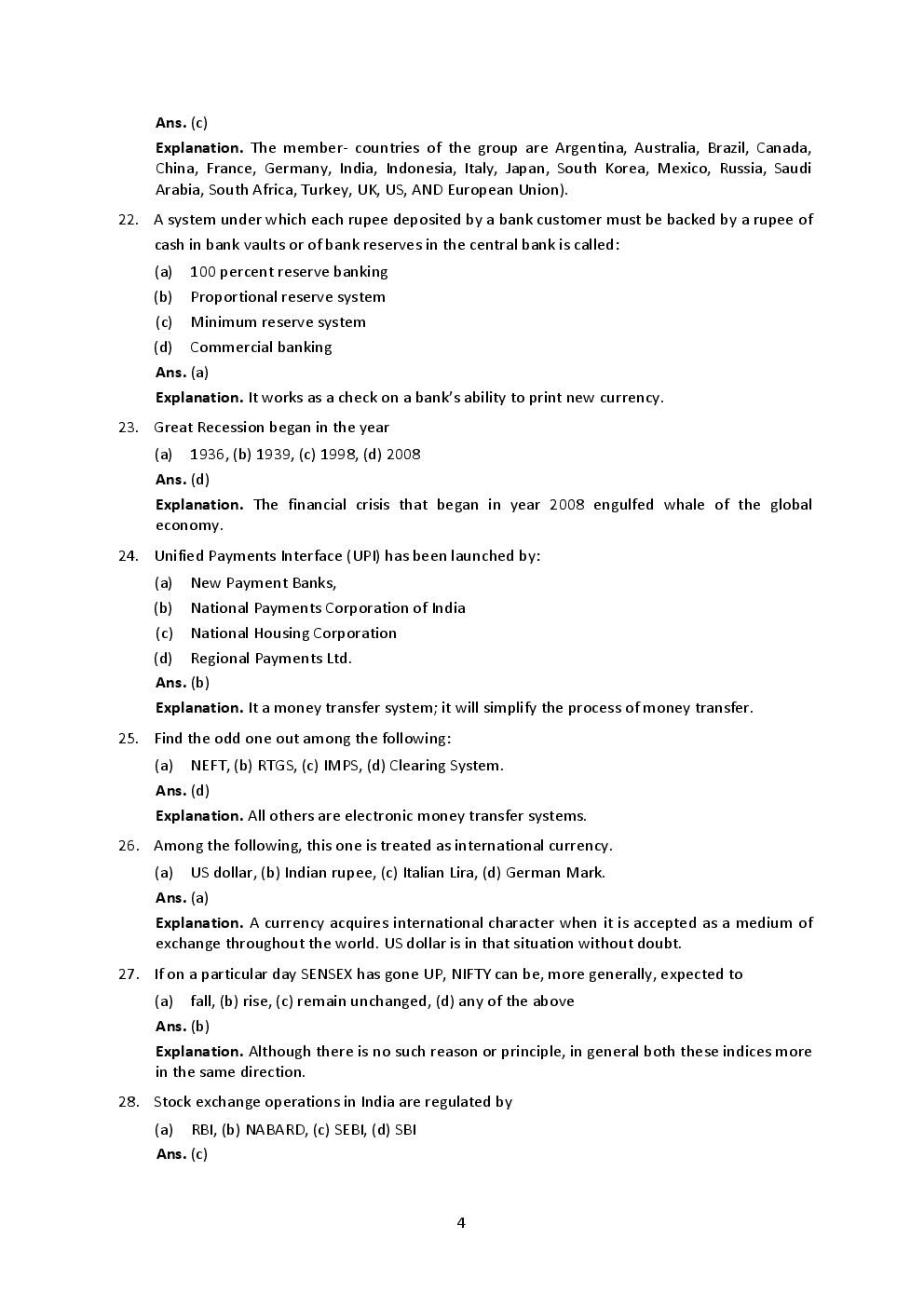 General Financial Awareness For Clerical Grade Exams - Page 5