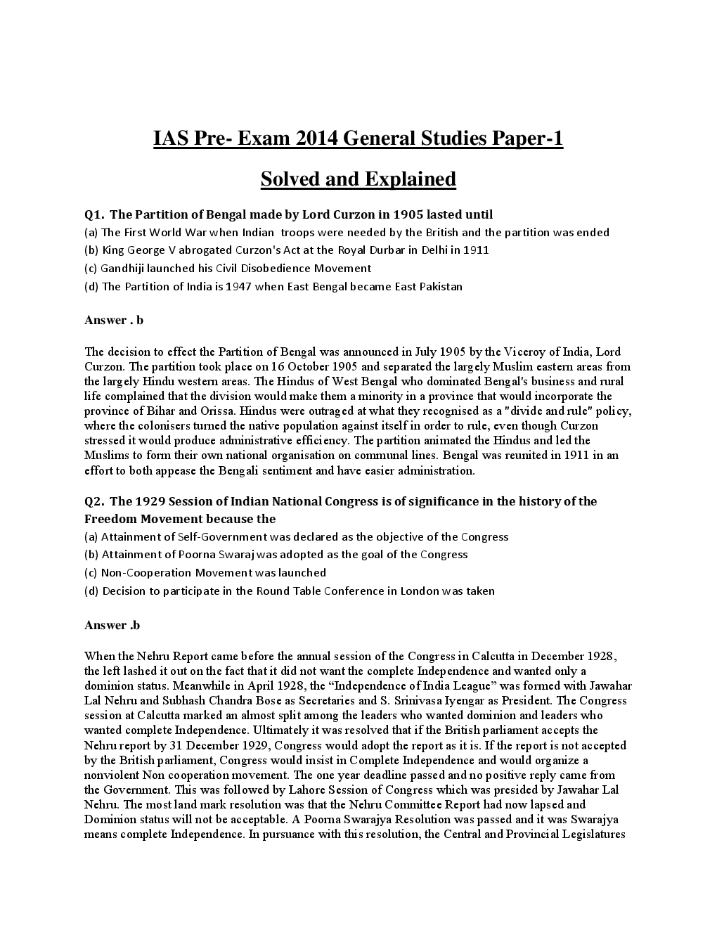 General Studies Preliminary UPSC Previous Papers With Detailed Solutions - Page 2