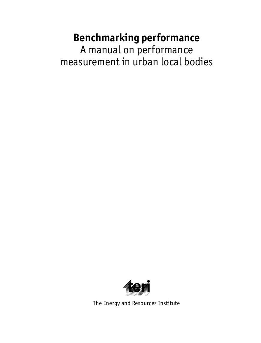 Benchmarking Performance A Manual On Performance Measurement In ULB - Page 4